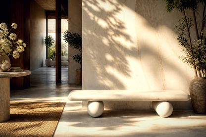 Lenire — stone sculptural bench by 1-OPH