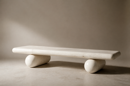 Lenire — stone sculptural bench by 1-OPH