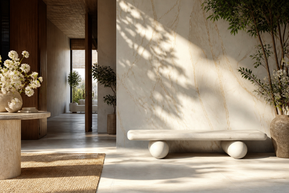 Lenire — stone sculptural bench by 1-OPH