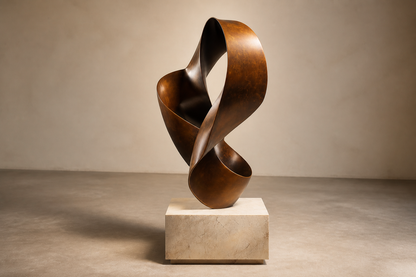 Turais — Bronze on travertine sculpture by 1-OPH