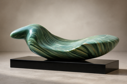 Suhail — Green marble on black marble sculpture by 1-OPH