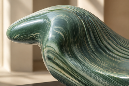 Suhail — Green marble on black marble sculpture by 1-OPH