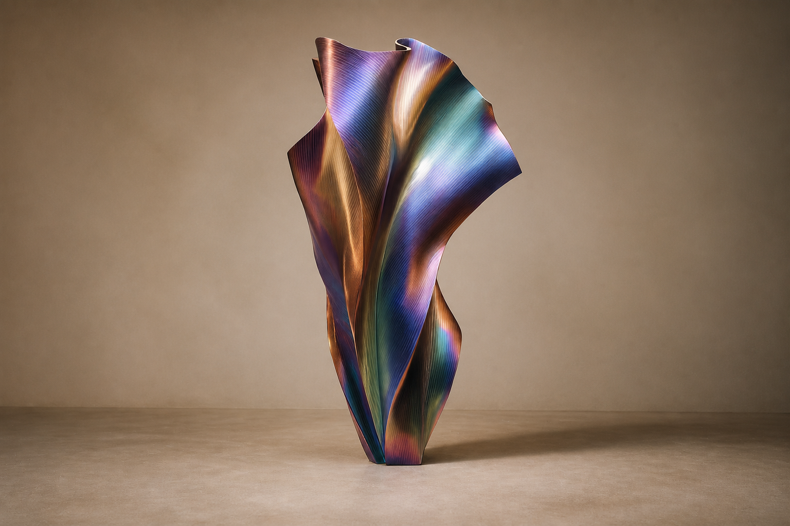 Enif — Titanium-finished steel sculpture by 1-OPH
