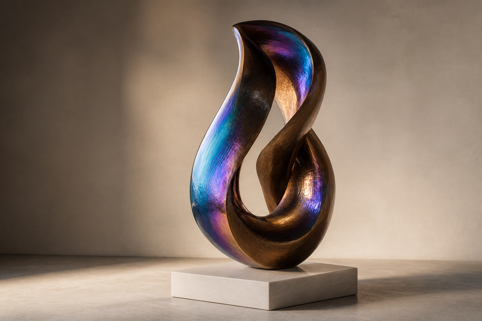 Homam — Bronze on limestone sculpture by 1-OPH
