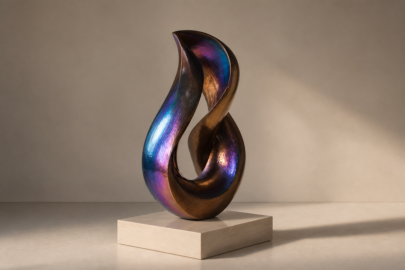 Homam — Bronze on limestone sculpture by 1-OPH