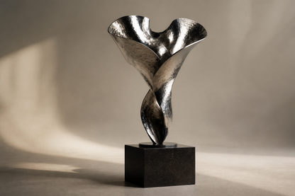 Biham — Stainless steel on marble sculpture by 1-OPH