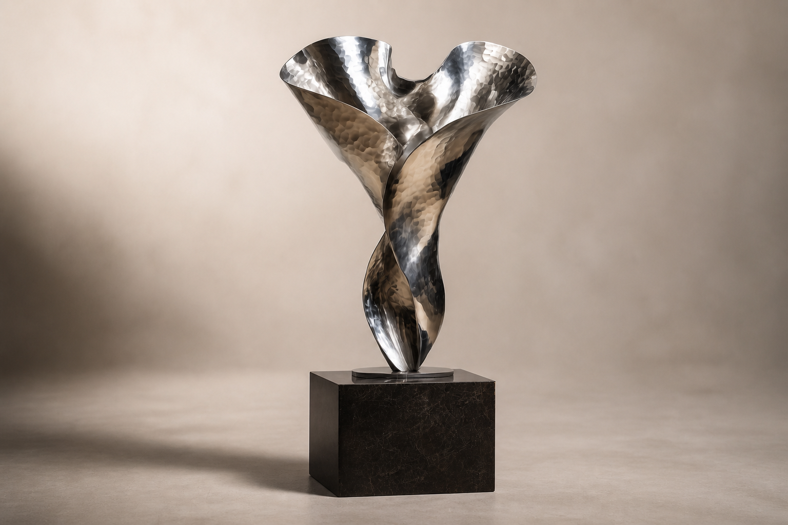 Biham — Stainless steel on marble sculpture by 1-OPH