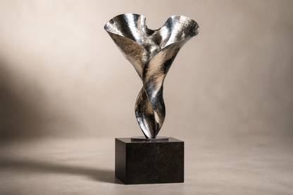 Biham — Stainless steel on marble sculpture by 1-OPH