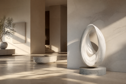 Origo — Marble egg sculpture by 1-OPH