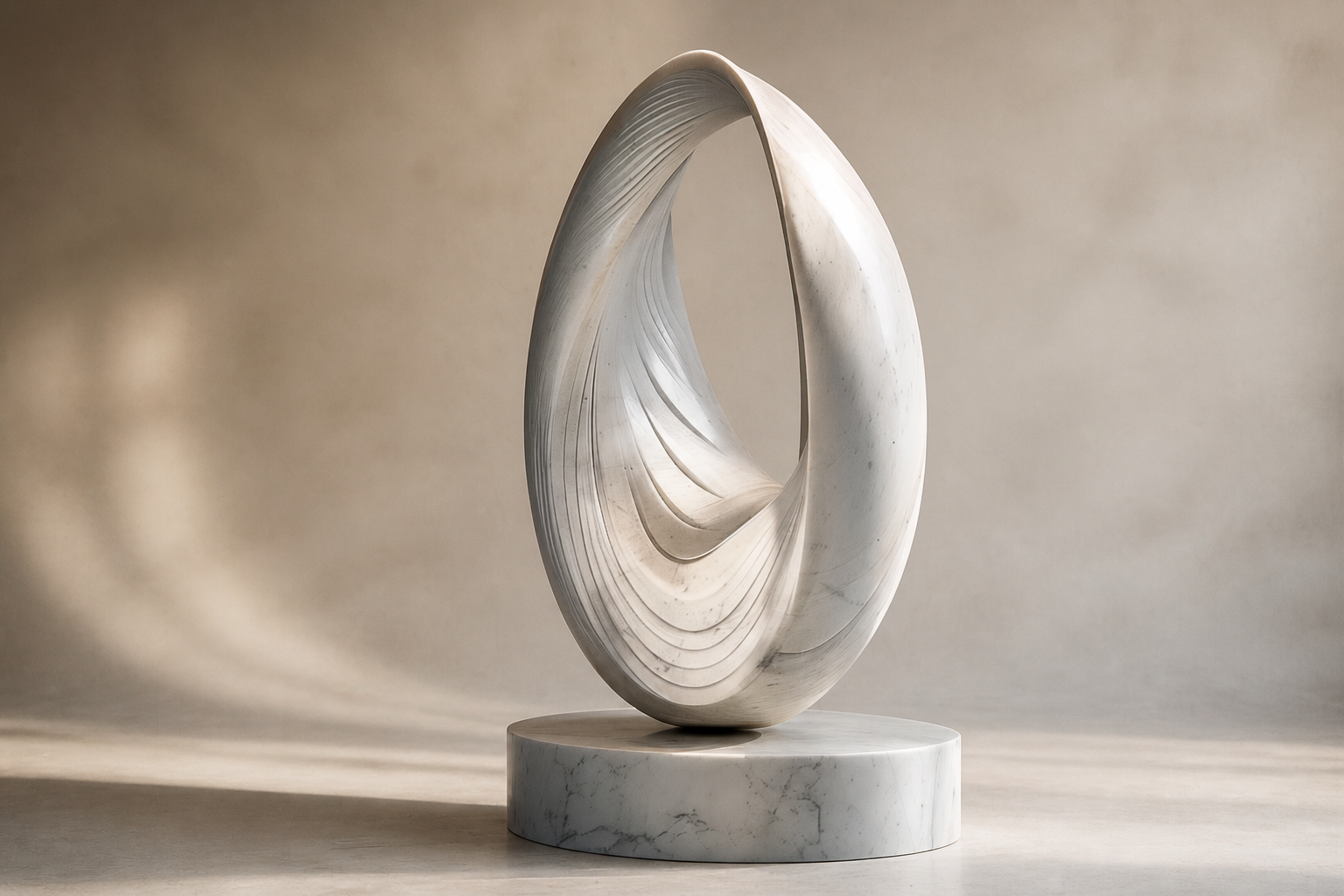 Origo — Marble egg sculpture by 1-OPH