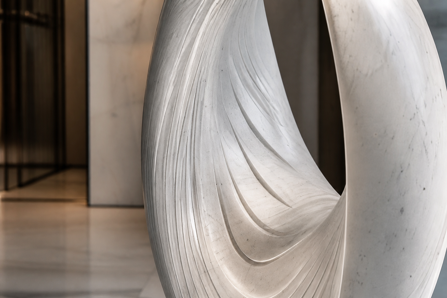 Origo — Marble egg sculpture by 1-OPH