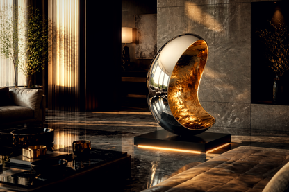 Semina — Stainless steel egg sculpture by 1-OPH