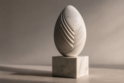 Nascera — Marble egg sculpture by 1-OPH