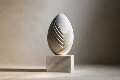 Nascera — Marble egg sculpture by 1-OPH