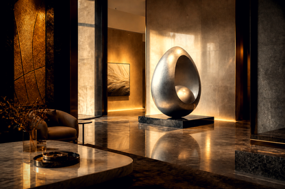 Genara — Bronze egg sculpture by 1-OPH