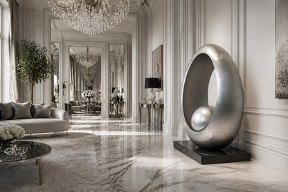 Genara — Bronze egg sculpture by 1-OPH