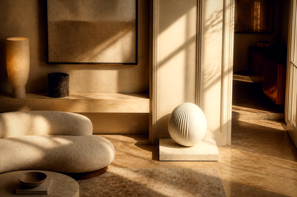 Albora — Marble egg sculpture by 1-OPH