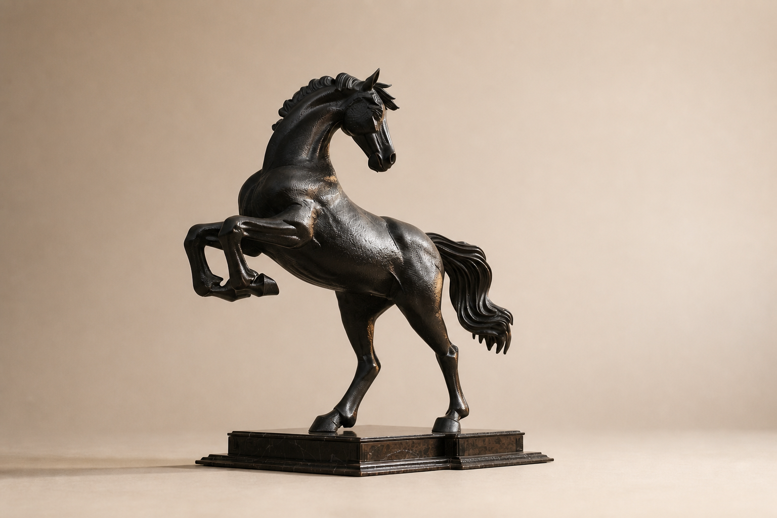 Mata — Bronze on marble sculpture by 1-OPH