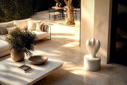 Serra — Limestone on marble sculpture by 1-OPH