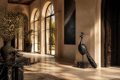 Duna — Bronze on Nero Marquina marble sculpture by 1-OPH
