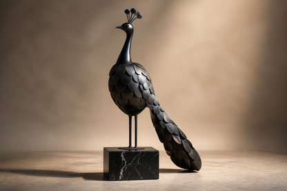 Duna — Bronze on Nero Marquina marble sculpture by 1-OPH