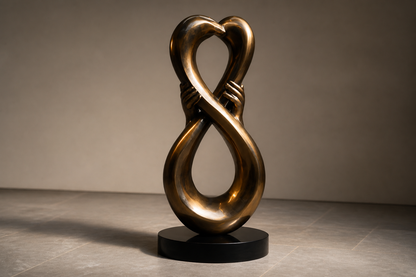 Sadal — Bronze on black stone sculpture by 1-OPH