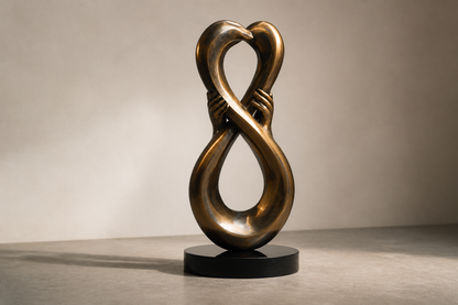 Sadal — Bronze on black stone sculpture by 1-OPH