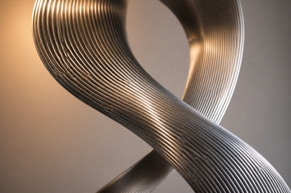 Skat — Stainless steel on Nero Marquina marble sculpture by 1-OPH