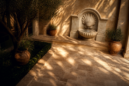 Shizuku — limestone wall fountain by 1-OPH