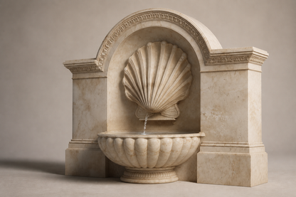 Shizuku — limestone wall fountain by 1-OPH