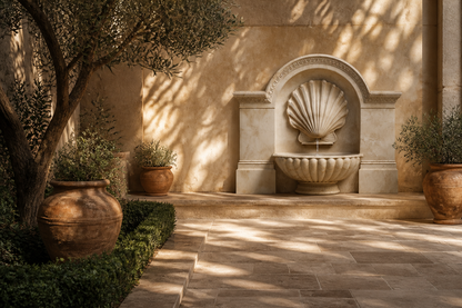 Shizuku — limestone wall fountain by 1-OPH