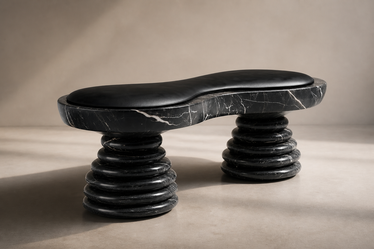 Placida — stone sculptural bench by 1-OPH