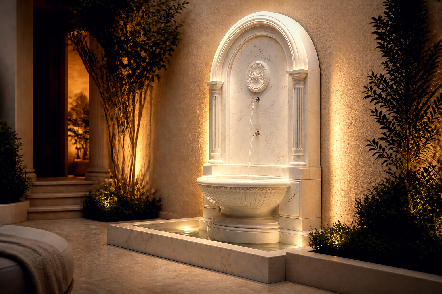 Foschia — marble wall fountain by 1-OPH
