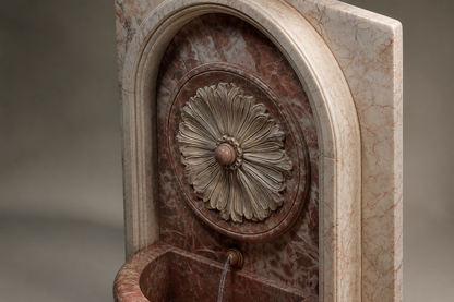 Rocio — rose marble wall fountain by 1-OPH