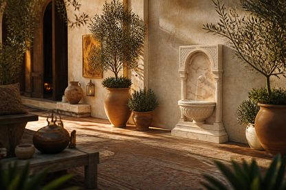 Neblina — sandstone wall fountain by 1-OPH
