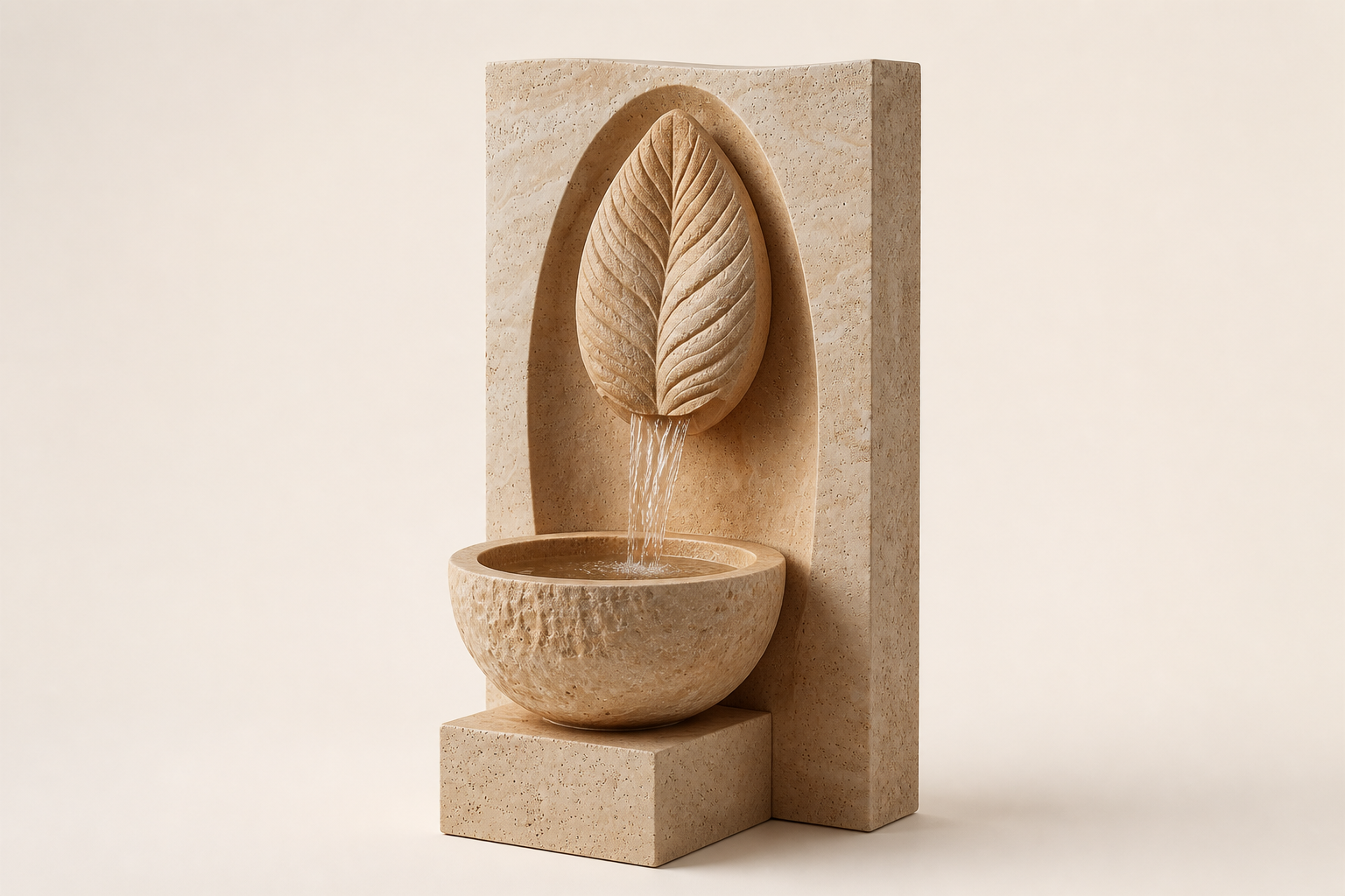 Alveo — travertine fountain by 1-OPH