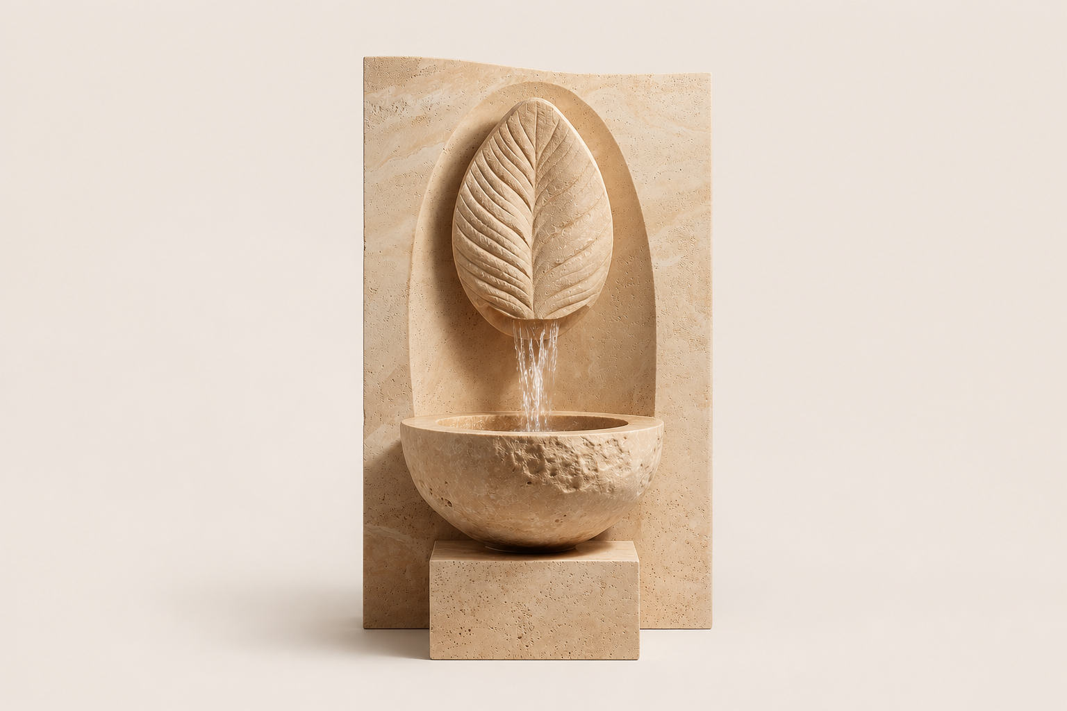 Alveo — travertine fountain by 1-OPH