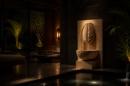 Alveo — travertine fountain by 1-OPH