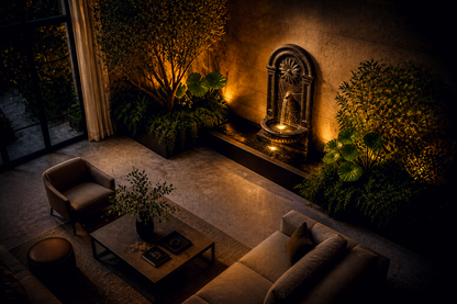 Velina — black marble wall fountain by 1-OPH
