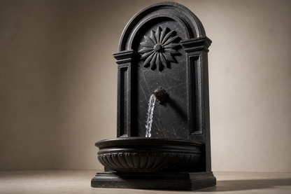 Velina — black marble wall fountain by 1-OPH