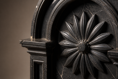Velina — black marble wall fountain by 1-OPH