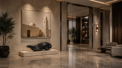 Situla — Nero Marquina marble on limestone sculpture by 1-OPH
