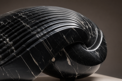 Situla — Nero Marquina marble on limestone sculpture by 1-OPH