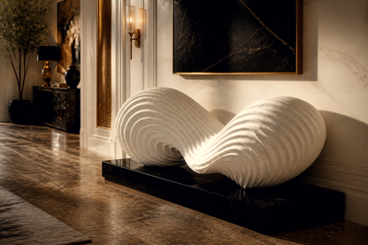 Requia — stone sculptural bench by 1-OPH