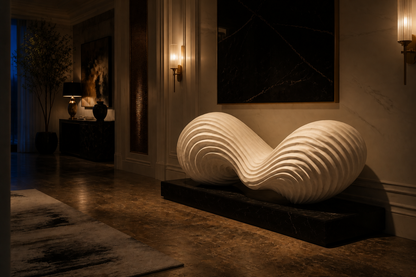Requia — stone sculptural bench by 1-OPH
