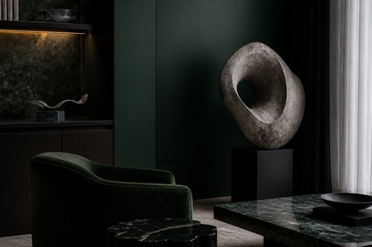 Merak — Bronze on Nero Marquina marble sculpture by 1-OPH
