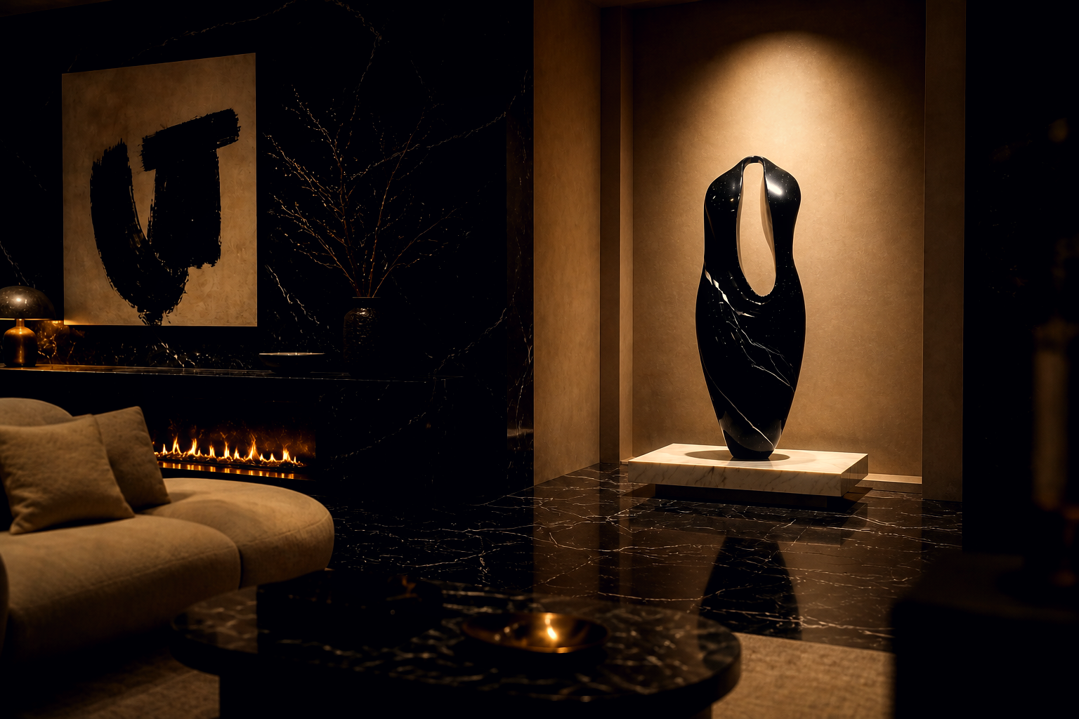 Himal — black marble monolith by 1-OPH