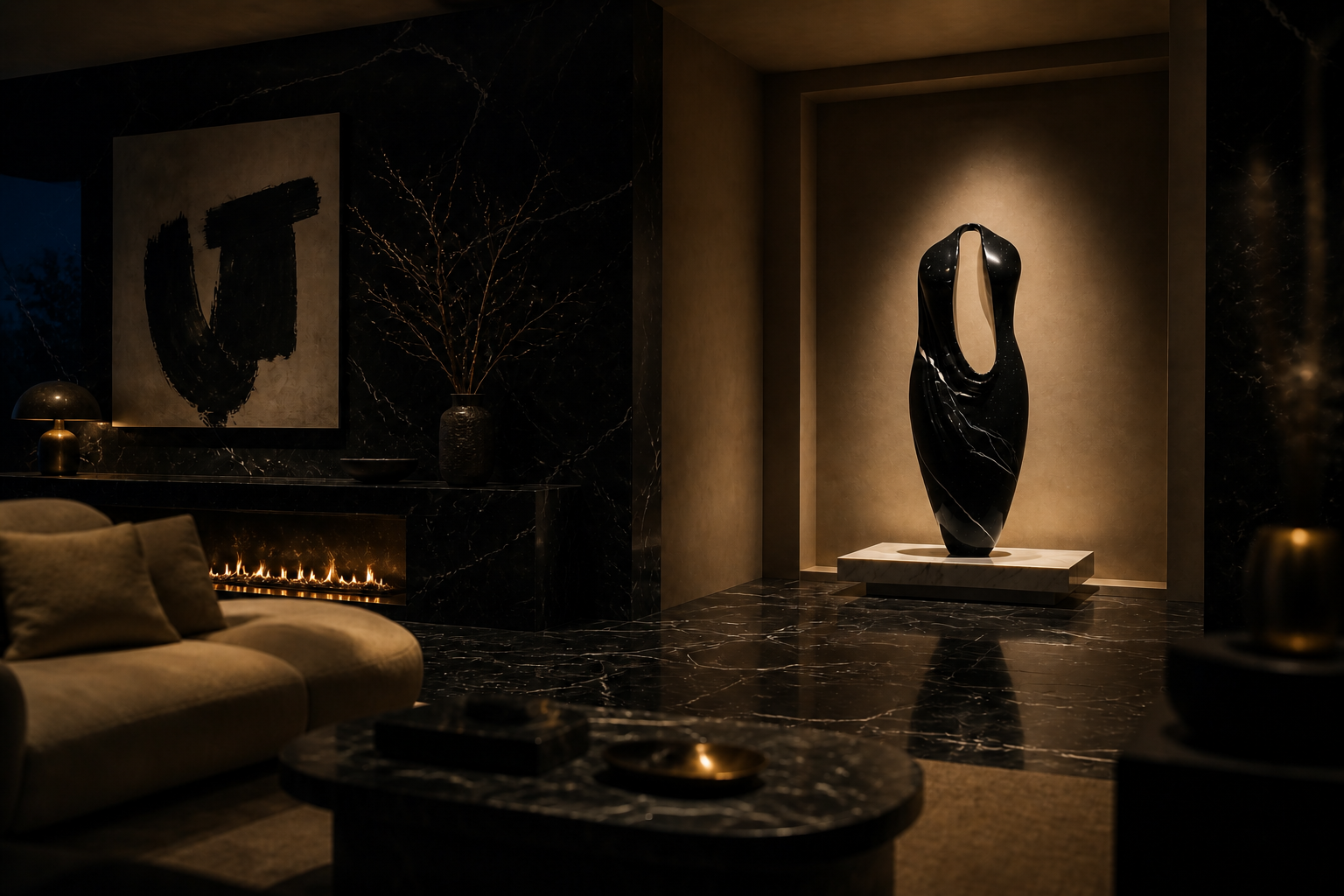 Himal — black marble monolith by 1-OPH