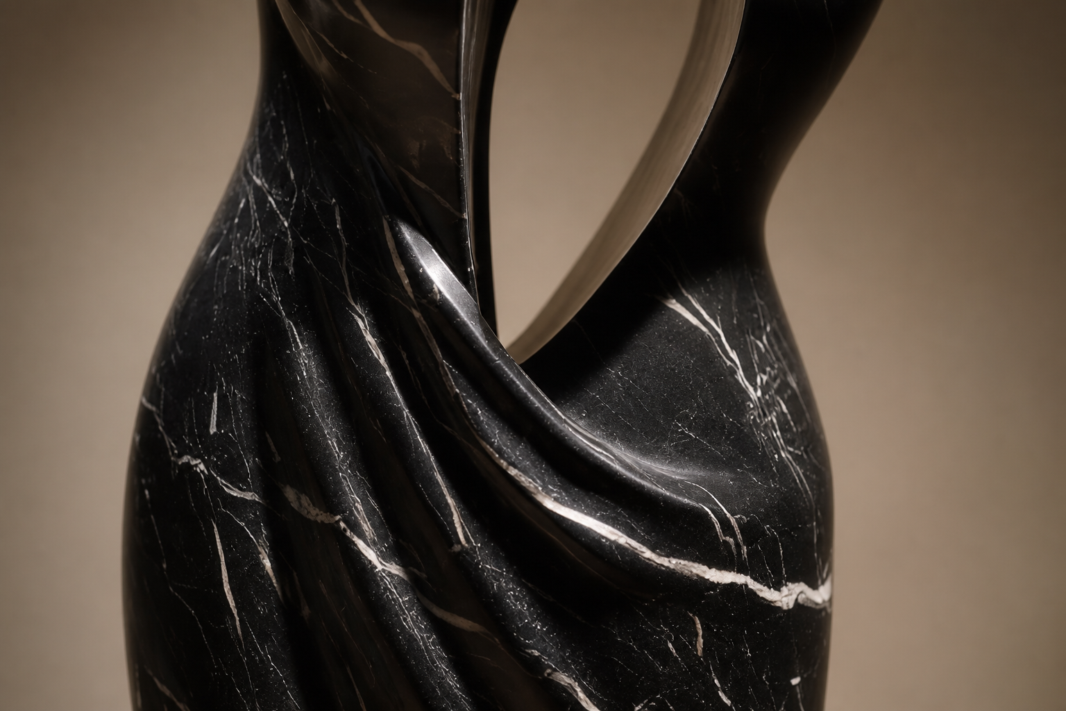 Sierra — black marble monolith by 1-OPH