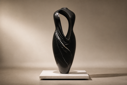 Tsho — black marble monolith by 1-OPH